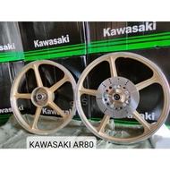 Kawasaki Ar80 Pnp rim 18 1.40 -1.40 MADE IN JAPAN SPORT 5 BATANG ENKEI 1.4 saiz ar 80 LOGO ex5 rxz gold 5 batang disc 5L