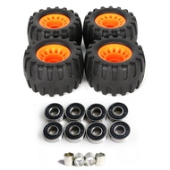 Off Road Skateboard Longboard Wheels Road Damping Wheel Dance Board Round (Set of 4 Contains Bearing Sleeve)