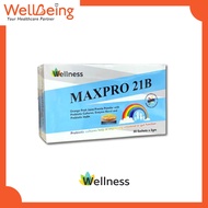WELLNESS Maxpro 21B Probiotic Capsule Supports Gut Health & Digestion Bantu Kesihatan Usus 30s
