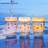 Hoho 350ml Glass Straw Cup - Aesthetic Hoho Cup - Convex Mug