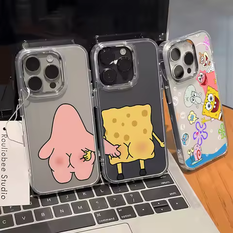 Fun S-SpongeBobs Pinch Butt Phone Case for Xiaomi Redmi Note A5 A3 15 14 13 14c 13c 12 11 12s 12c 10