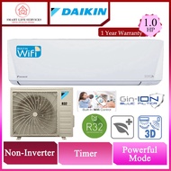 【KLANG VALLEY】Daikin 1.0/1.5/2.0/2.5/3.0HP R32 Air Conditioner Aircond R32 Non Inverter(WIFI) FTV-P Series