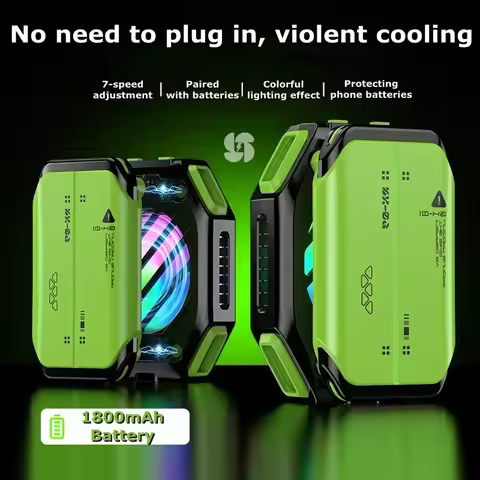 X111 Mobile Phone Magnetic Semiconductor Coolng Fan Radiator with 7 Gears Adjustable PUBG Game Coole