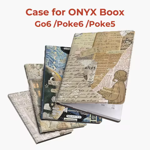 Twosheep 6-inch Case for Onyx Boox Go6 Poke6 Poke5 Magnetic Flip Cover No Shell Auto Sleep Wake Func