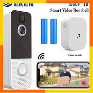 EKEN Smart Video Doorbell Camera WIFI 1080P Visual Intercom IP67 Waterproof Night Vision IP Door Bell PIR