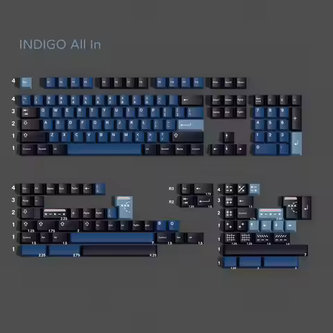 PBT GMK Indigo Keycaps Set English Japanese Keycap Cherry Profile Dye Sublimation Key Cap For MX Swi
