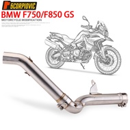 F750 GS Exhaust Middle Pipe Motorcycle Slip-On Link Pipe Connect Tube For BMW F750GS F850GS F850GS A