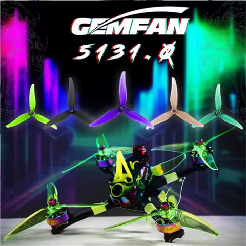 Gemfan Fury 5131.0 Propeller 3 Blade Props CW CCW for high KV Motor MCK V2 V3 PC 6Pair/12PCS Multiro