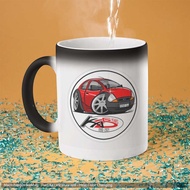 Mug Bunglon Ford Ka caricature red