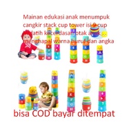 Educational toys for children, stacking cups, stack cups, towers, contains 9 cups, train intelligenc