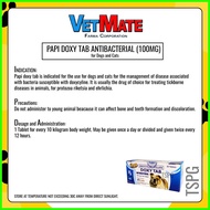 ∧ ∳ ☬ Papi Doxy Tab Antibacterial for Dogs and Cats 100mg per 10 pcs