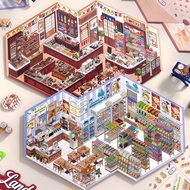 3D Sticker Scene [Xinmo Shop V.2 Set] DIY Waterproof Landscape Decoration Journaling Scrapbooking Pl