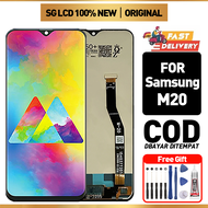 LCD SAMSUNG M20 Original lcd hp Layar Sentuh Fullset ori 100% Glass Touchscreen Digitizer COD Pengir
