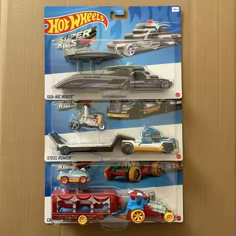 New Stock Hot Wheels Bdw51 Super Rig Serise Flat Loading Transport Truck Die Cast Model Toys Car Col