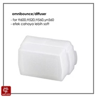 Omnibounce/Flash diffuser for TT520II V850II TT600 580EX YN560/660