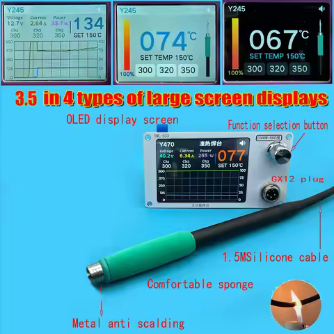 DC 48V 7A C245/C470 Universal Handle Control Board 3.5-in OLED 4 Display Interfaces Electric Solderi