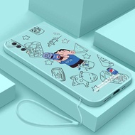 Samsung Galaxy A70 A70s J7 Prime J4 J6+Plus J7 J5 Pro A01 A03 Core Full Camera Cover Crayon Shin-chan Silicon Liquid Silicon Rubber Back Case