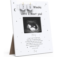 Sonogram Picture Frame Countdown Weeks - Baby Shower Welcome Sign - Standard 4"x3" Ultrasound Photo 