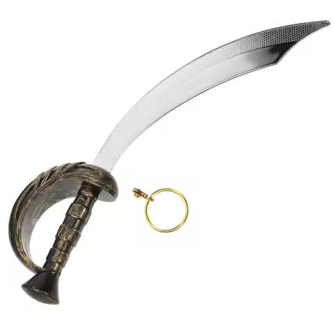 Pirate Playset Cosplay Sword Hoop Earring Toys Swords Prop Accessories for Halloween Prom Party Prop
