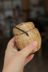 竹編系列 | 附蓋 編繩迷你竹罐 收納罐 佐料罐 花器 | 自然環保