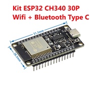 Kit ESP32 CH340 30P Wifi + Bluetooth cổng Type C Kit ESP32 CP2102 30P Wifi cổng Micro
