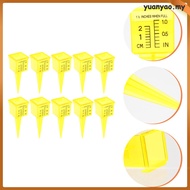 10Pcs Premium Plastic Yellow Rain Gauges Rainfall Meters for Outdoor Garden and Lawn Monitoring  yua
