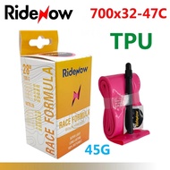 RideNow TPU Road Bicycle 700C Bike Inner Tube 700x32C 35 38 40 42 45 47C Tire 45/65mm Valve French M