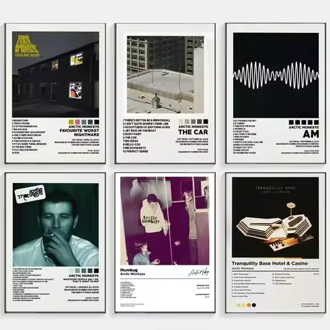 Arctic Monkeys Favourite Nightmare Album Cover Poster Print Canvas Wall Art Home Decor Music Lover G