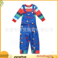 MYLITTLELASS Kids Chucky Costume Good Guys Overalls with Striped Shirt Halloween Horror Dress Up Out
