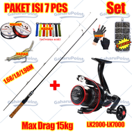 pancing 1 set lengkap kuat/joran pancing kuat 50kg/Joran Pancing 1 Set Reel Besi / Pancing Set 1.6M/