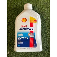 Shell Advance AX3 Mineral 20W-40 motorcycle oil 4T 1L