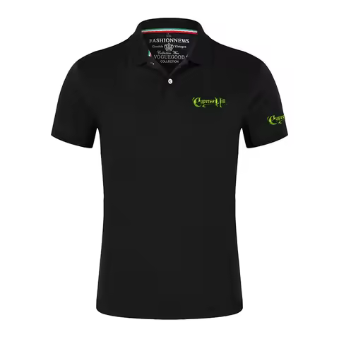 2024 New Printing Men Cypress Hill Solid Color T shirt Summer Short Sleeve Polo Shirts Fashion Breat