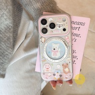 For iPhone 16 Pro Max Case Accessories TPU Pink Phone Case For iPhone 17 Pro Max 16 15 Cover 手机壳 Aes