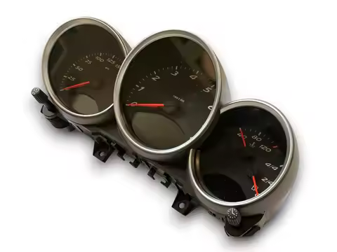 Matt Chrome Dashboard Dial Gauge Rings Bezel Trim for Porsche Cayman Boxster S 987