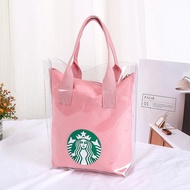 Starbucks Canvas Tote Bags With Transparent Cover.