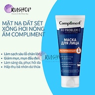 Mặt nạ đất sét xông hơi nóng ấm Compliment No Problem Steaming Face Mask 80ml sạch sâu giảm mụn sáng