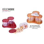 ELIANWARE Food Canister Tray Set E-1713/470 Cookies Snacks Candy Container Set / Bekas Kuih Raya Balang Kuih Raya Set