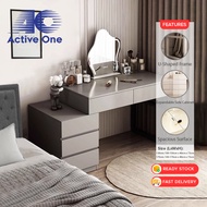 ACTIVEONE 130cm/170cm Modern Minimalist Dressing Table With Side Cabinet Without Mirror Bedside Make