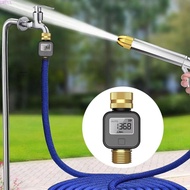 DWELL Digital Water Flow Meter, IPX5 Waterproof LCD Display Water Consumption Test Meter, Sensor Bra
