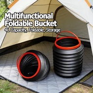 Foldable Storage Bucket Car Container Car Dustbin 4L Multifunctional Water Bucket Car Foldable Bucke