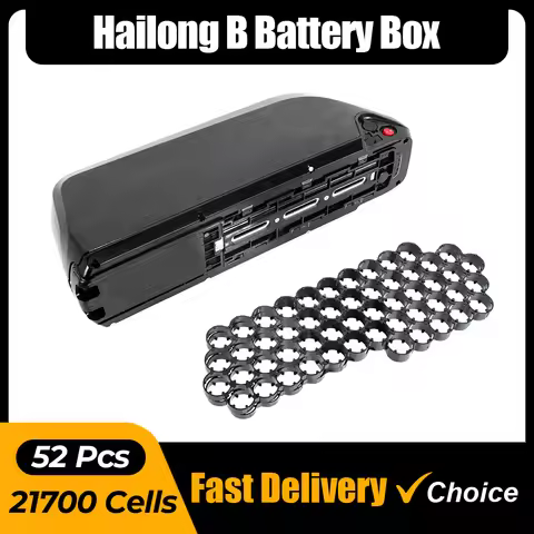 ChamRider Ebike Battery Case HaiLong B 52Pcs Cells Electric Bicycle box 36V 48V 52V with Holder Base