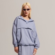 REBOOT動能-半開襟連帽衝鋒衣-暴風雨藍