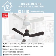 [OPTIONAL BASIC INSTALLATION] KDK 48" Ceiling Fan DC Motor + Remote Control + LED Light Kit U48FP  *2 Years Local Warranty*