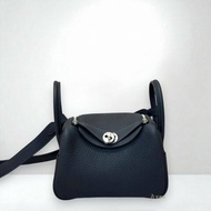 JY0325-Hermes 3Y水冰藍銀扣二代Mini Lindy