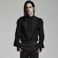 哥德巫師寬鬆雪紡古典襯衫