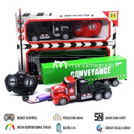 Mainan Mobil Remot Kontrol RC Truk Kontainer Trailer Angkut Barang