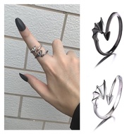 Devil And Angel Dark Punk Gothic Dragon Lovers Tail Ring