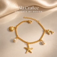 Stainless steel bracelet Bracelet/ Wanita Ocean bracelet aesthetic bracelet/