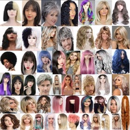 2 Color Optional Fashion Women Makeup Wig Halloween Wigs Short Bob Cut Wig Ombre Grey White/Brown Ha