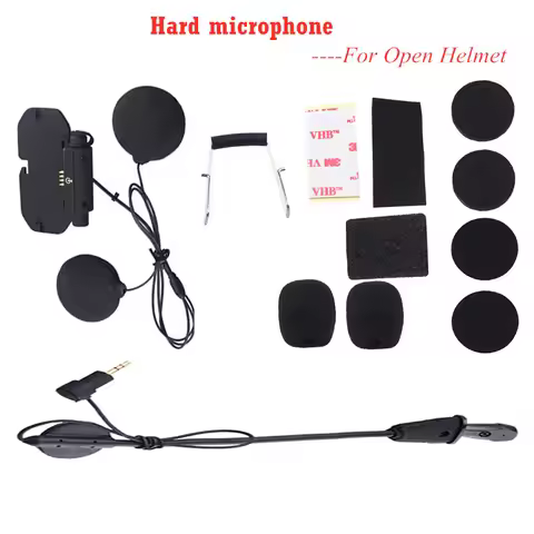 Vimoto V8 Helmets Bluetooth Headset Base Soft/Hard Microphone Kit Accessories